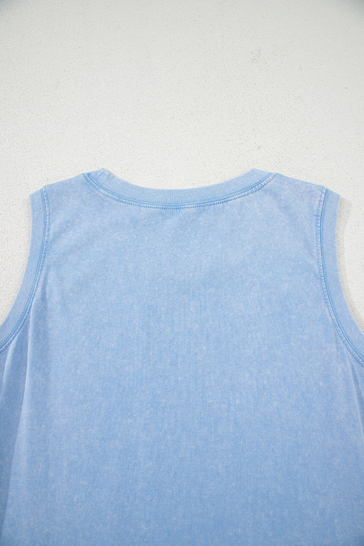 Mineral Wash Tank Mini Dress with Pockets