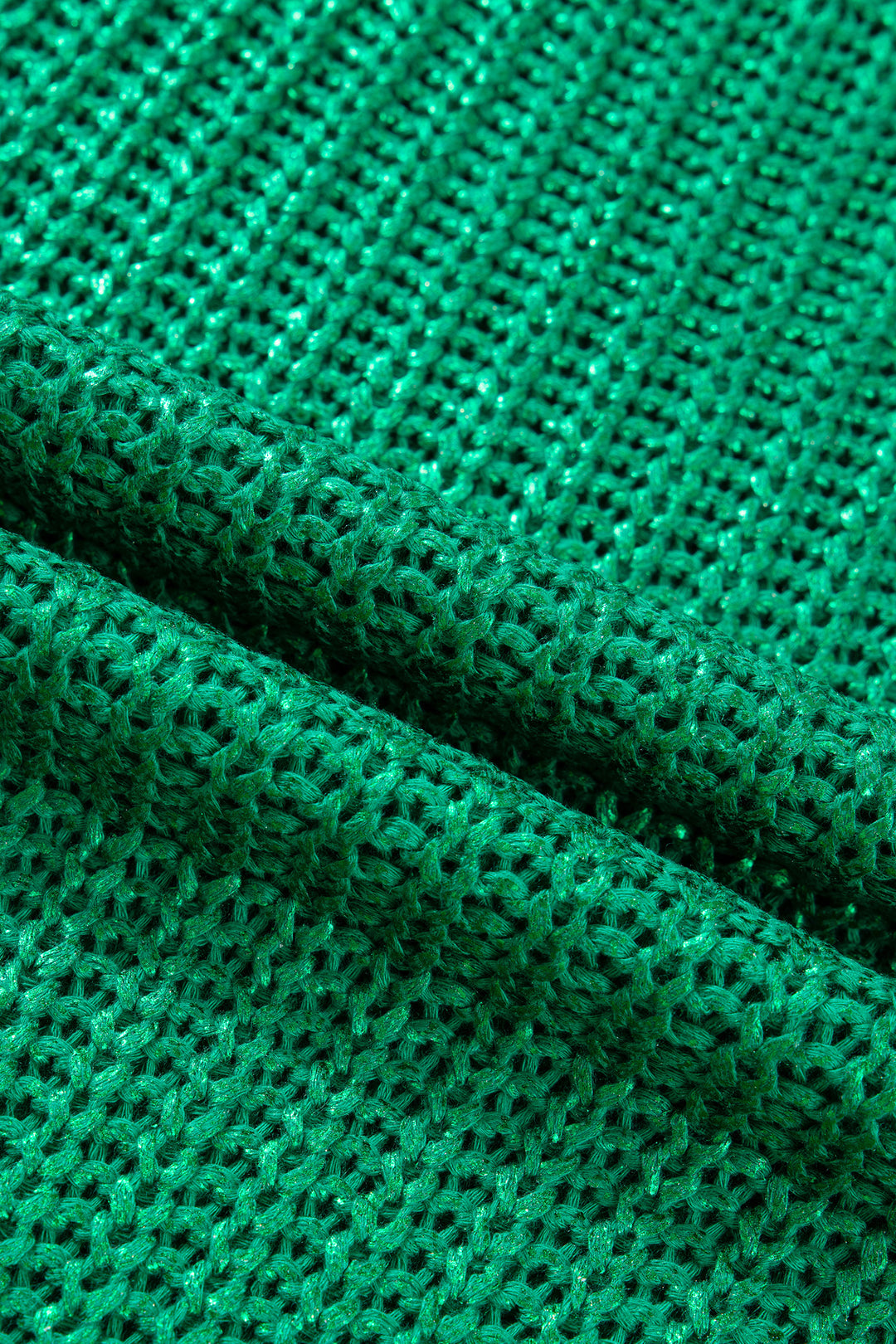 Solid Color Knit High Neck Short Sleeve Sweater