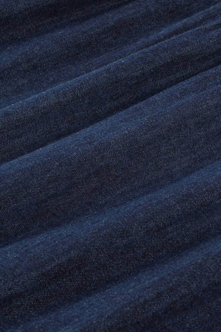 a close up of a dark blue fabric