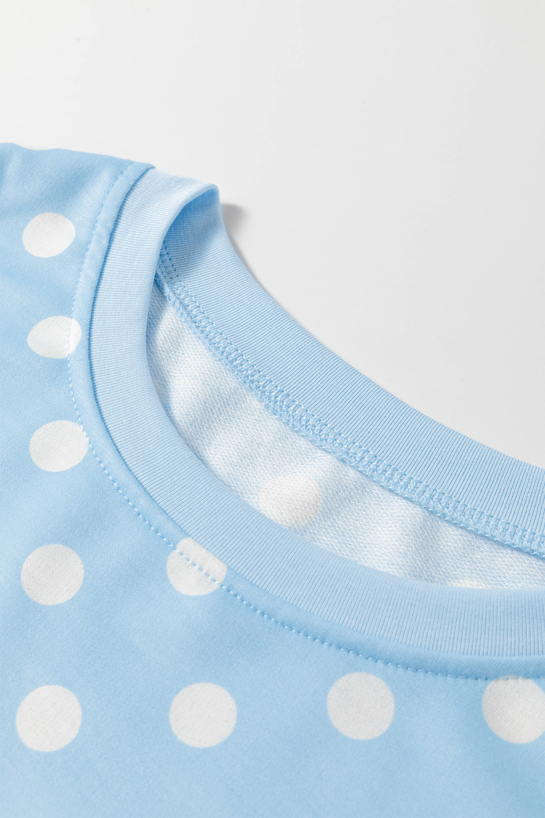 Polka Dot Oversized Top Drawstring Short Set