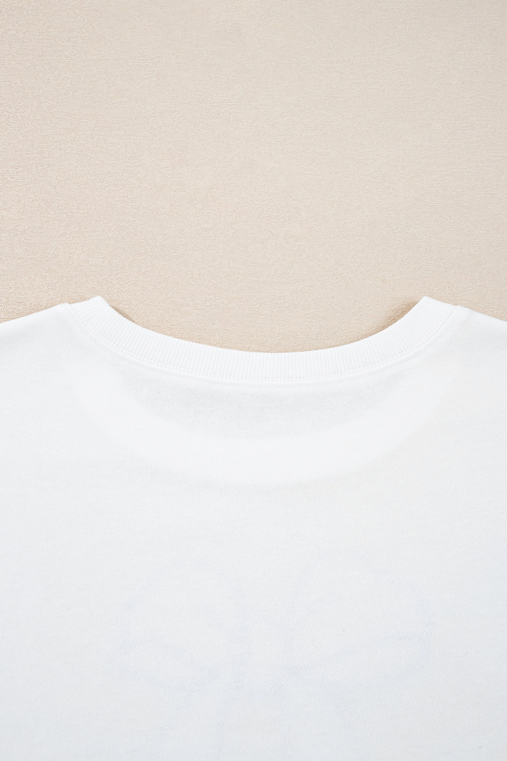 Beige Big Bow Pattern Plus Size Drop Shoulder Sweatshirt