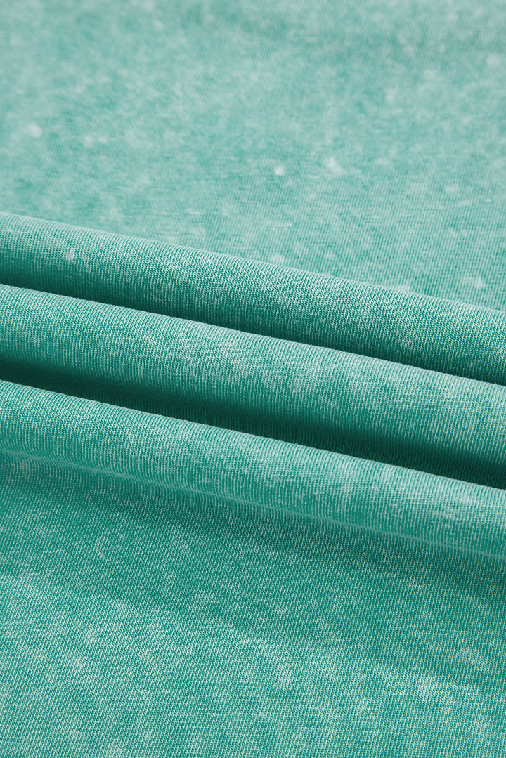 Sea Green Mineral Wash Tank Mini Dress with Pockets