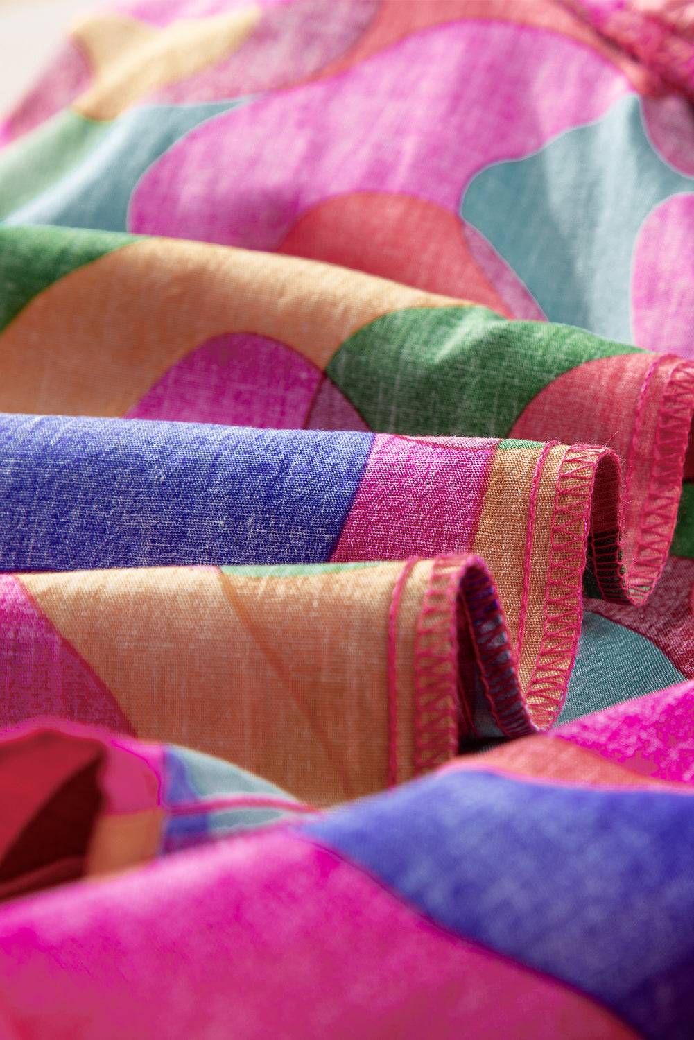 a close up of a multicolored cloth