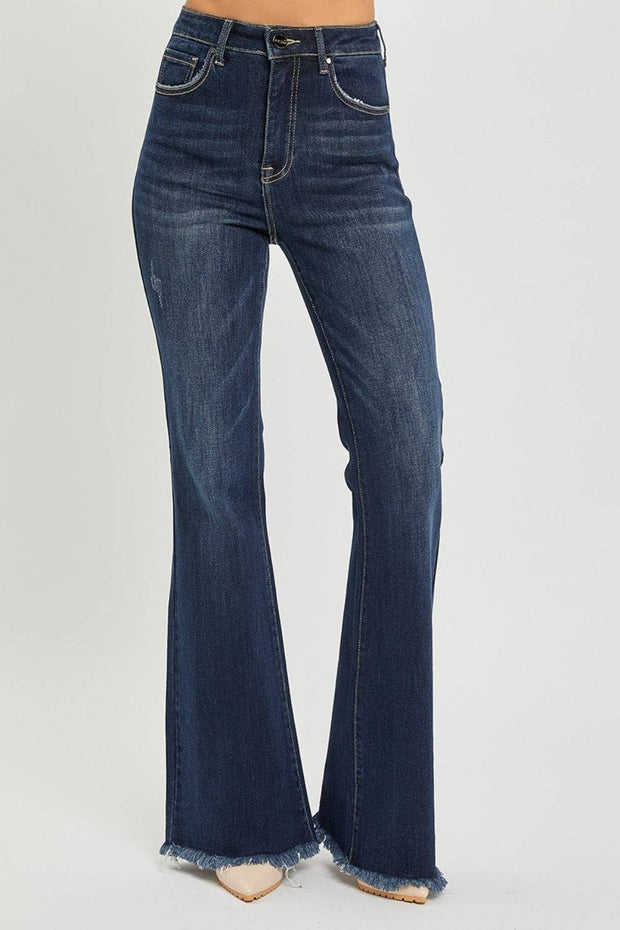 a woman is wearing a pair of jeans