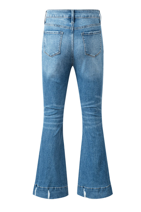 a pair of blue jeans with a white background