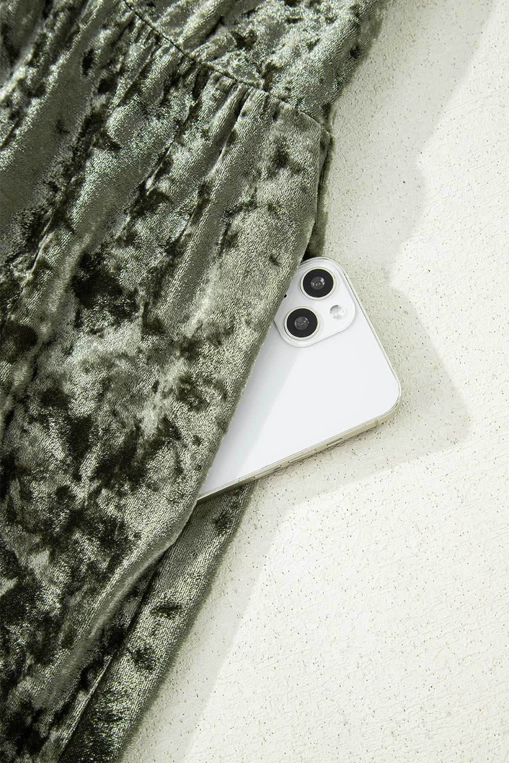 Plus Size Velvet Babydoll Mini Dress with Puff Sleeve