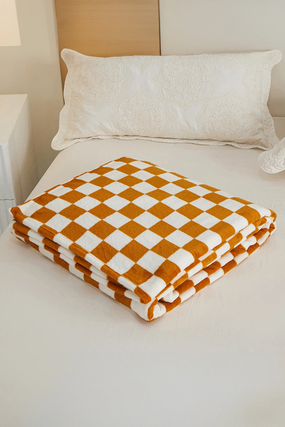 Checkerboard Printed Soft Throw Blanket 120*200cm