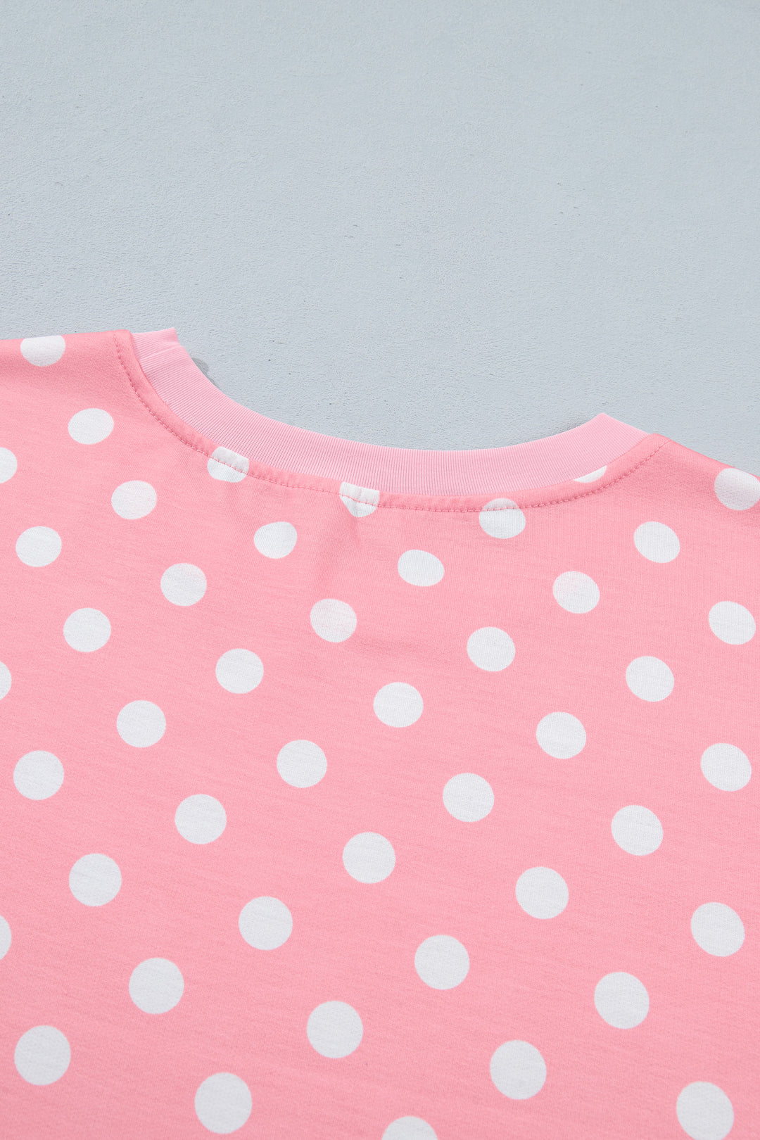 Polka Dot Oversized Top Drawstring Short Set