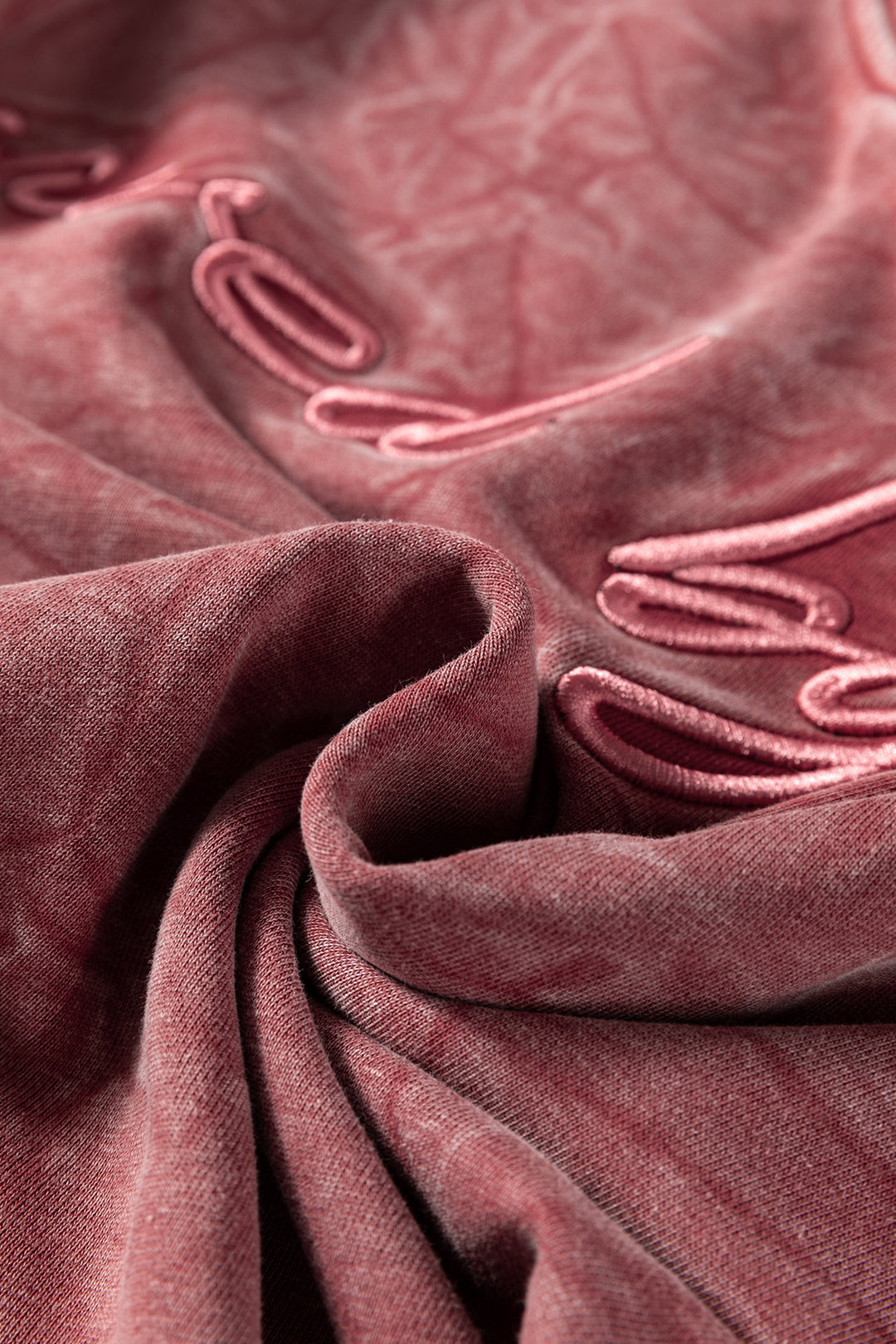 saved by grace Letter Embroidery Mineral Wash Loose Sweatshirt