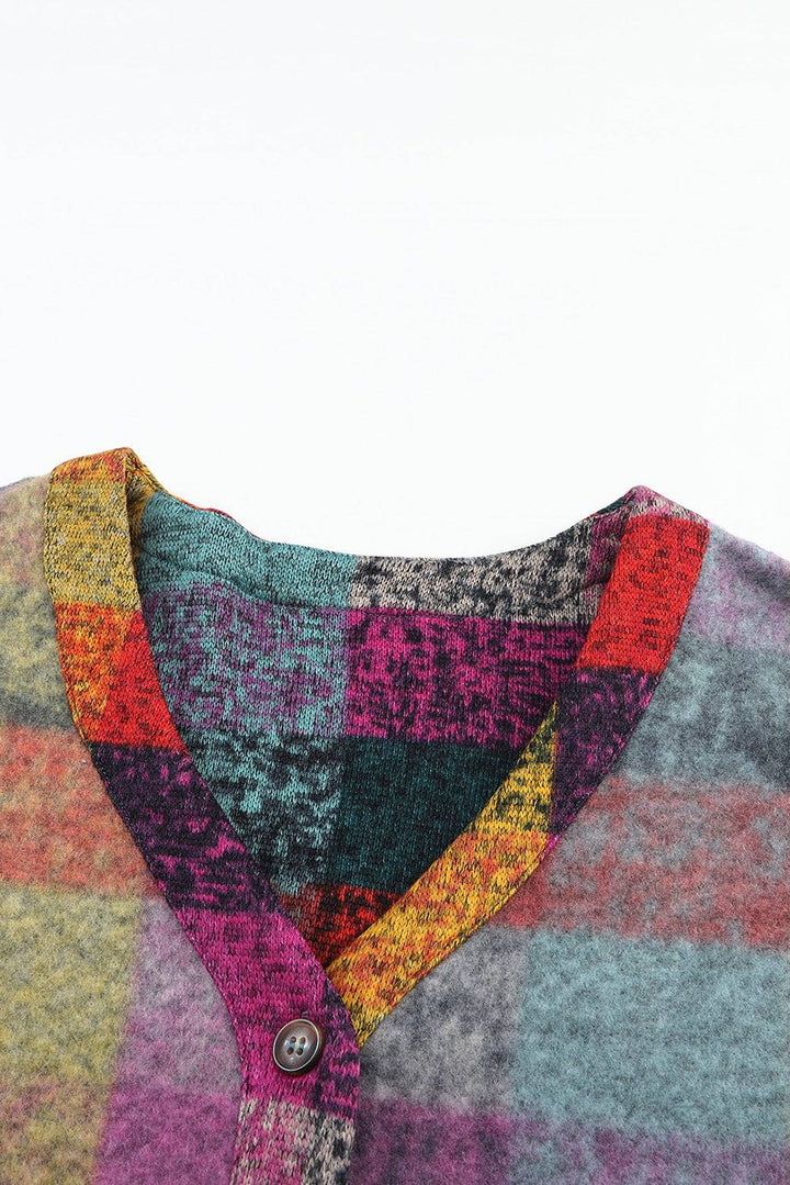 a close up of a colorful shirt with a white background