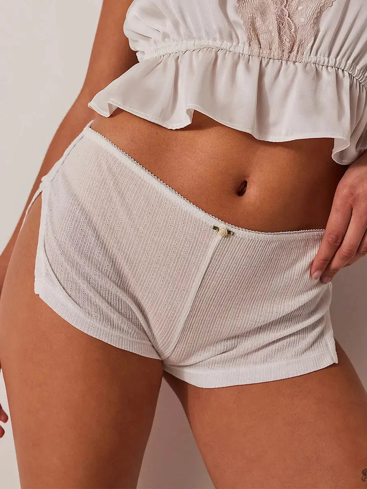 a close up of a person wearing underwear