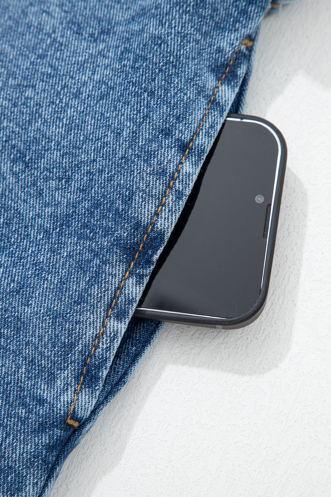 Myosotis Western Belt Button Down Sleeveless Denim Short Dress