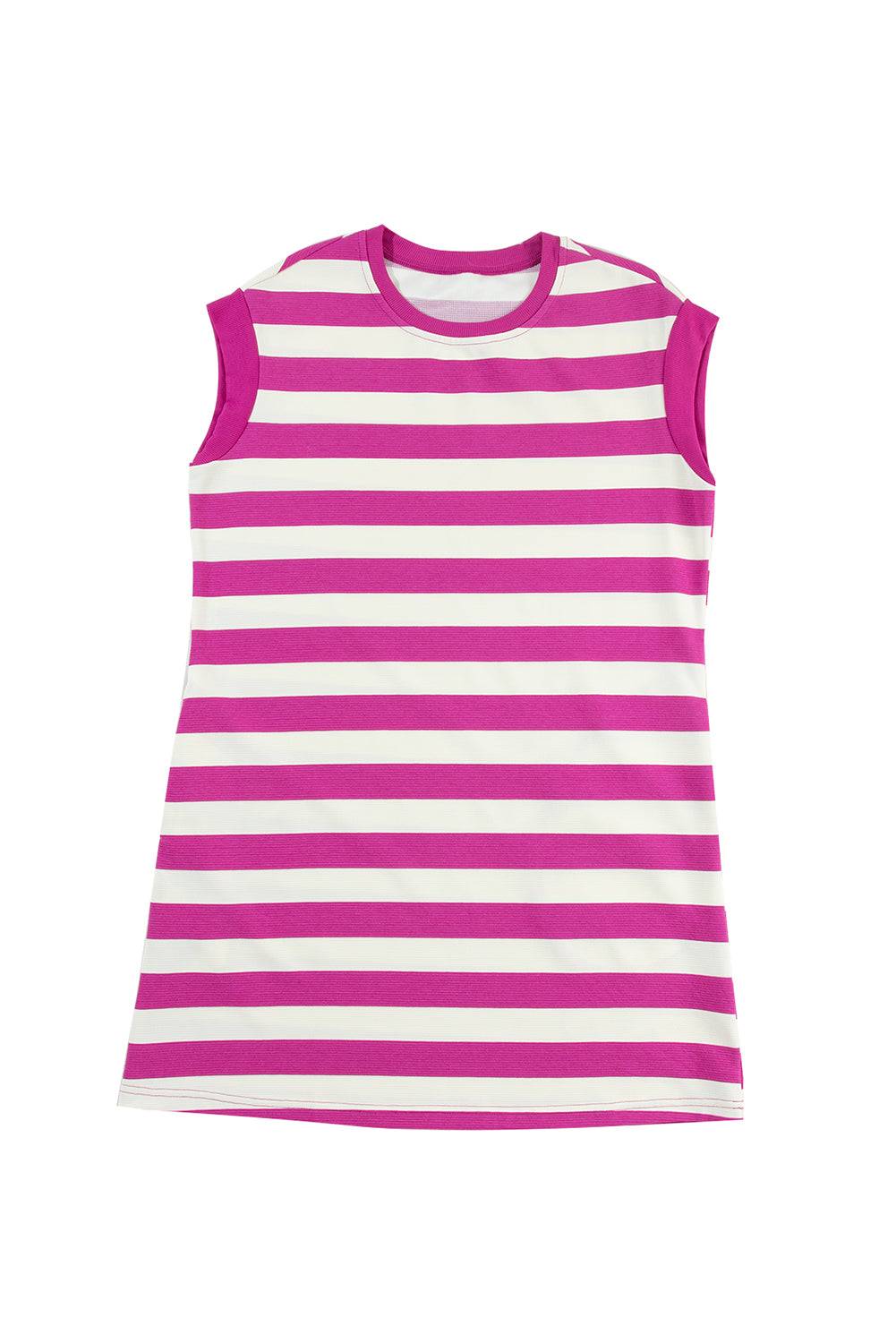 a pink and white striped top on a white background