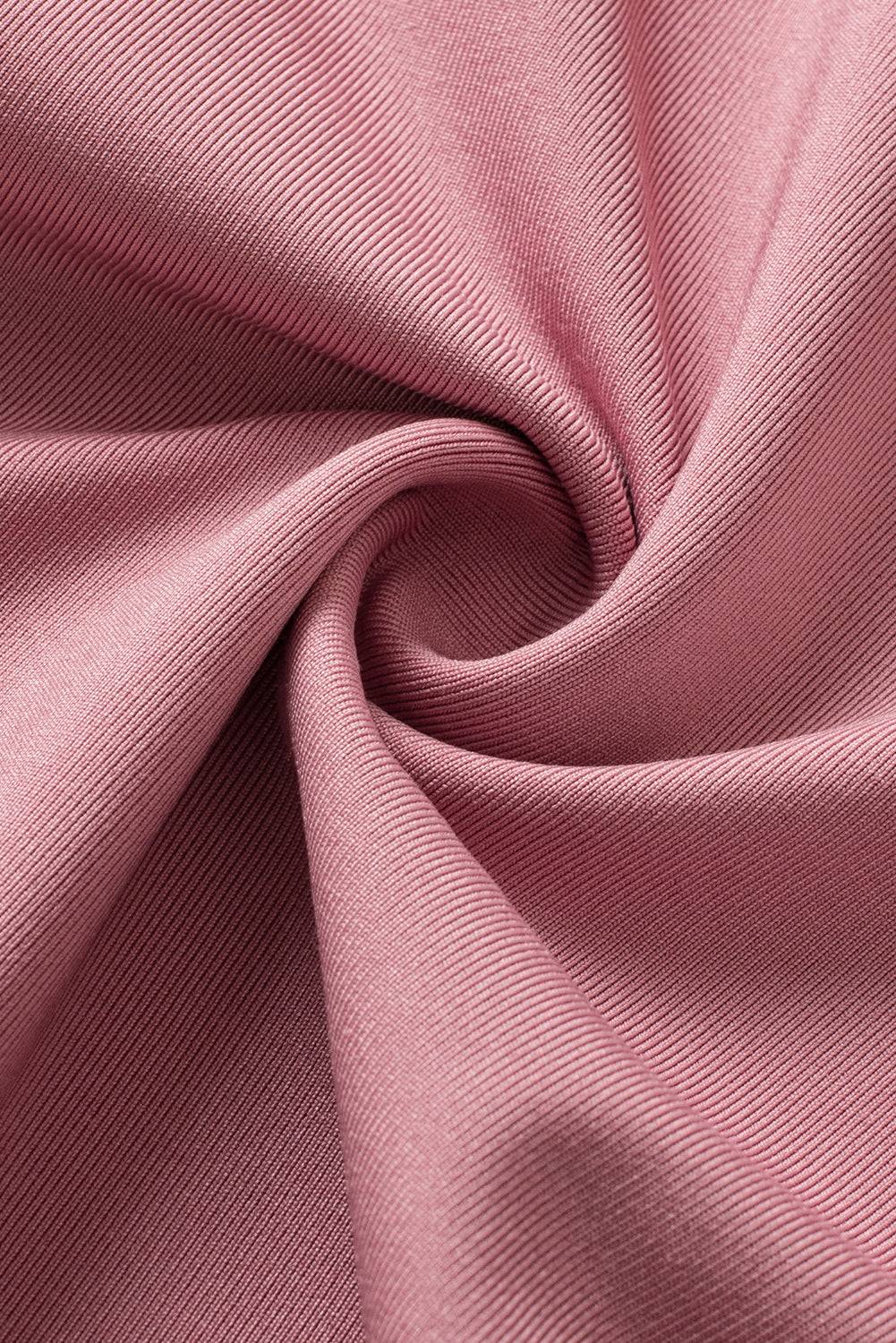 a close up view of a pink fabric