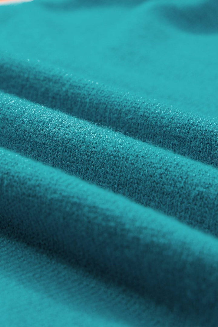 a close up view of a blue fabric