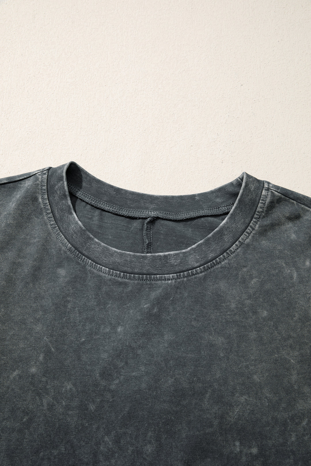 Solid Color Cotton Mineral Washed Oversize Tee