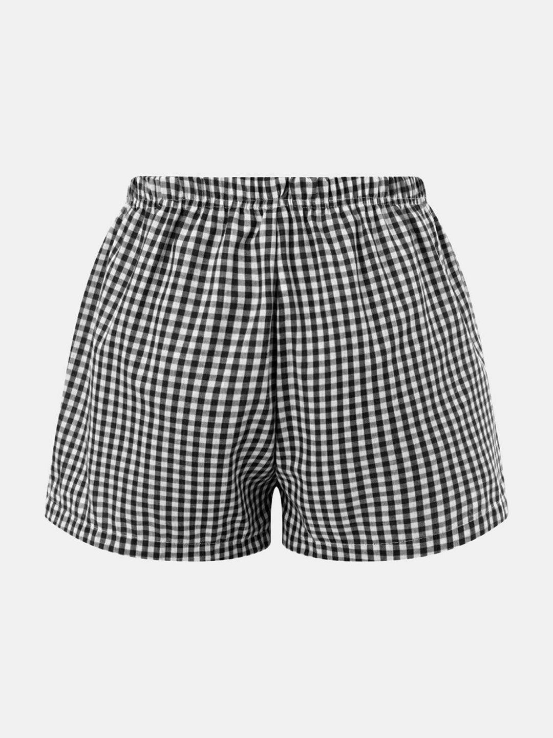 a black and white checkered shorts