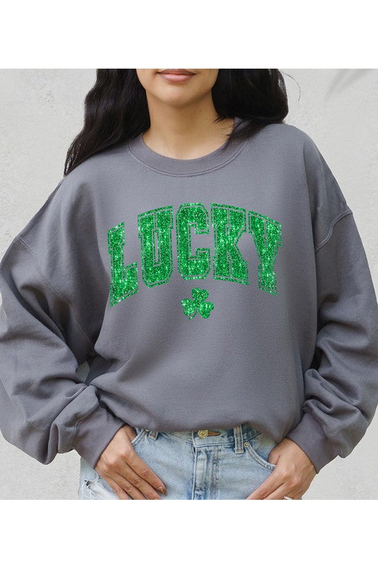 LUCKY ST PATRICKS DAY SWEATSHIRT