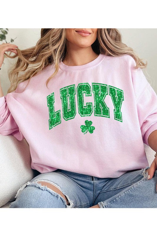 LUCKY ST PATRICKS DAY SWEATSHIRT