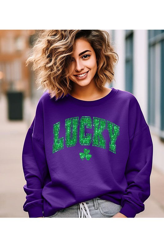 LUCKY ST PATRICKS DAY SWEATSHIRT