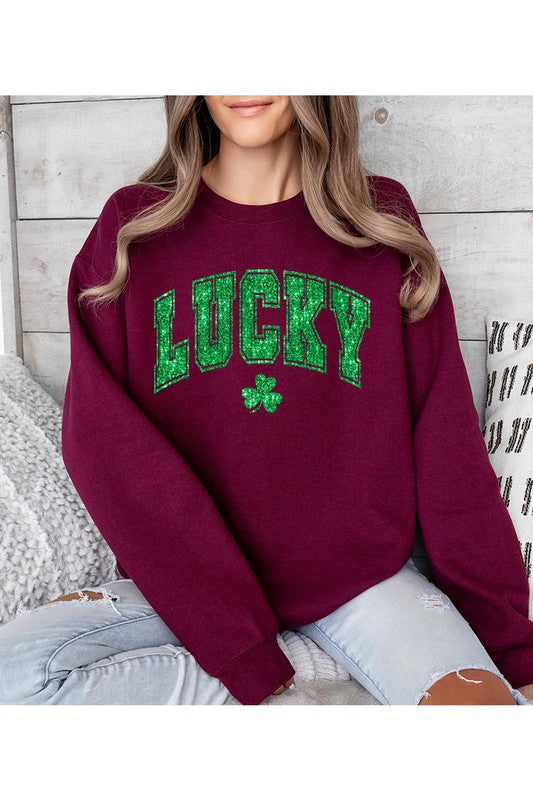 LUCKY ST PATRICKS DAY SWEATSHIRT