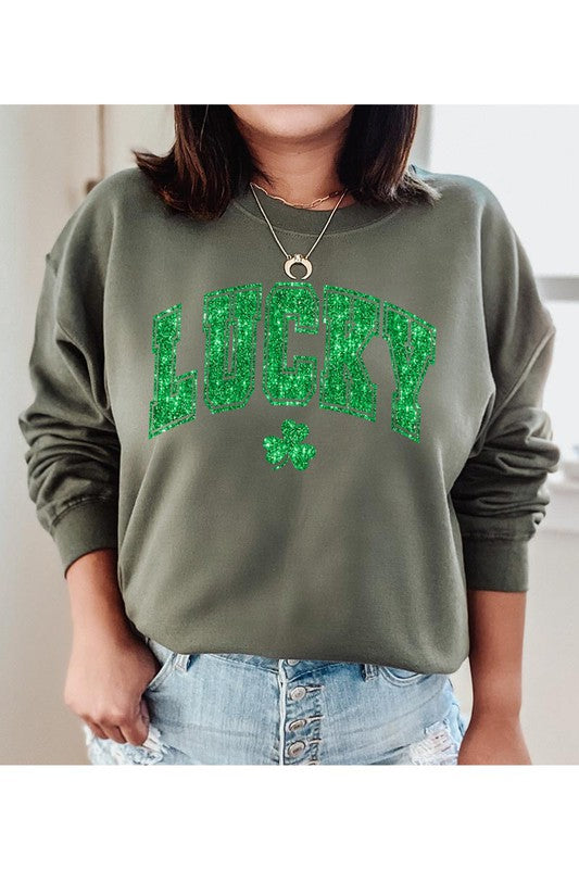 LUCKY ST PATRICKS DAY SWEATSHIRT