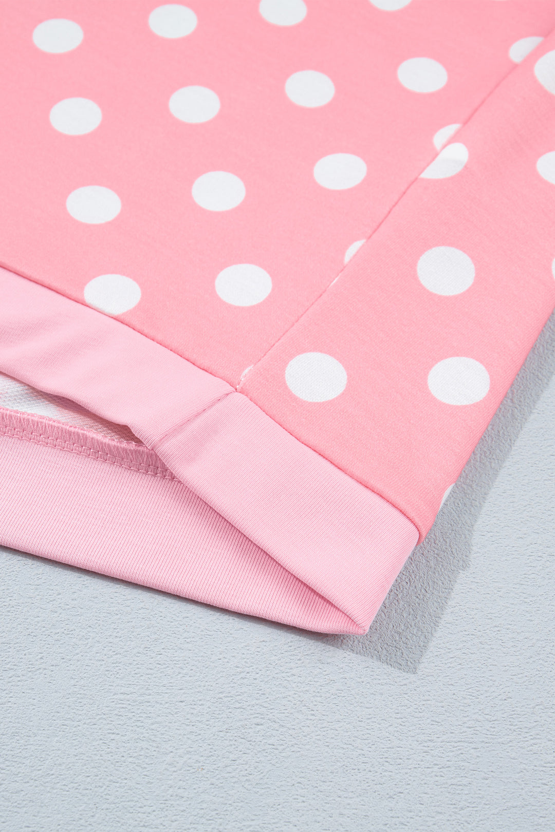Polka Dot Oversized Top Drawstring Short Set