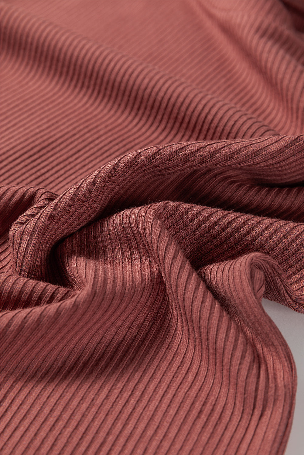 Ribbed Long Sleeve Crew Neck Solid Color Bodysuit