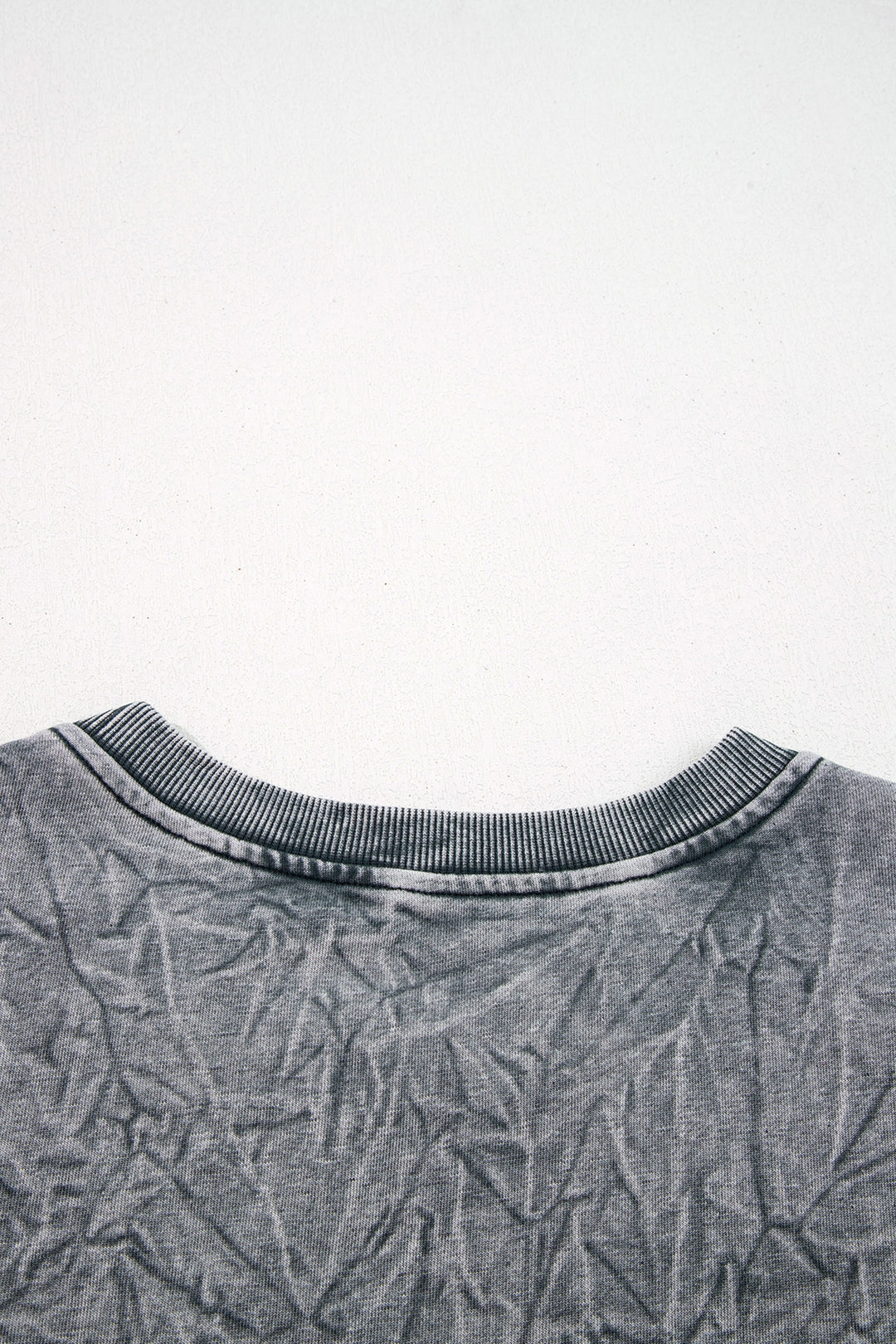 saved by grace Letter Embroidery Mineral Wash Loose Sweatshirt