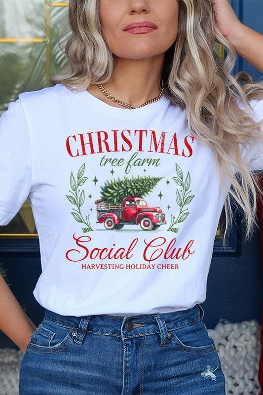 Christmas Tree Farm Social Club Holiday Tee