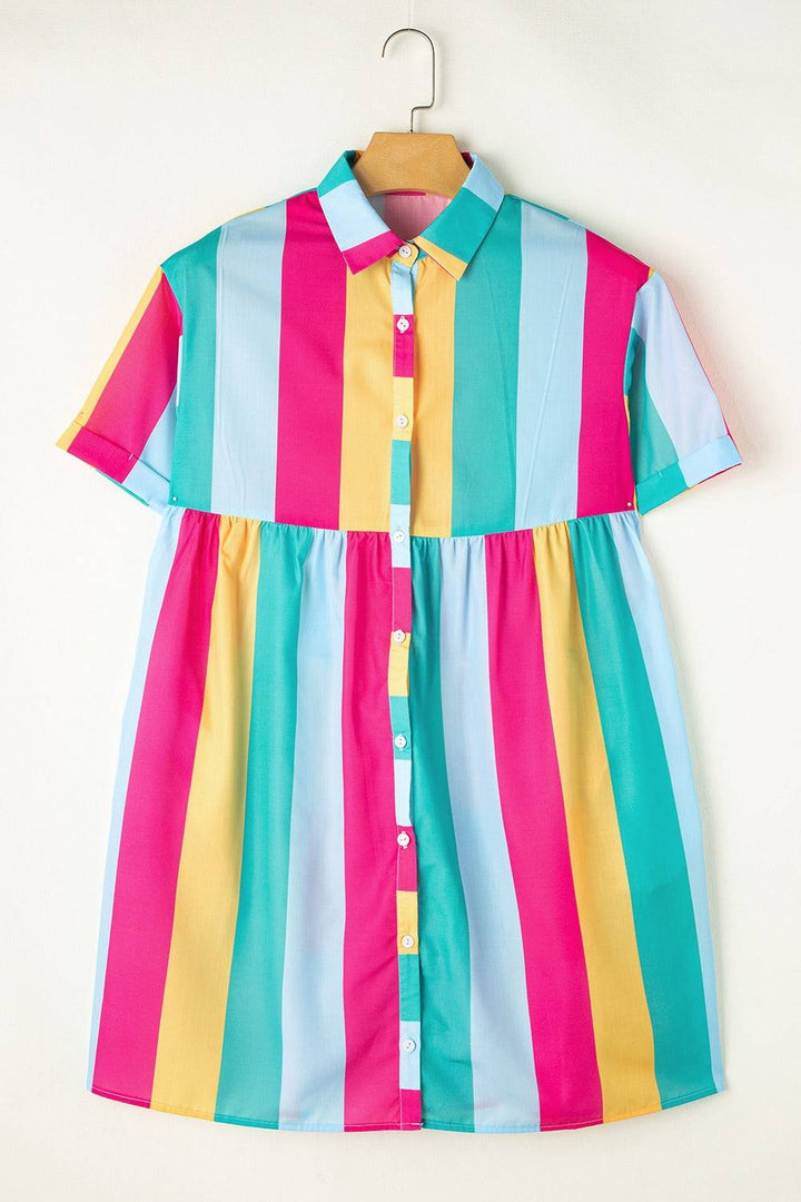 a colorful shirt hanging on a hanger