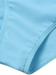 a close up of the side of a blue underwear