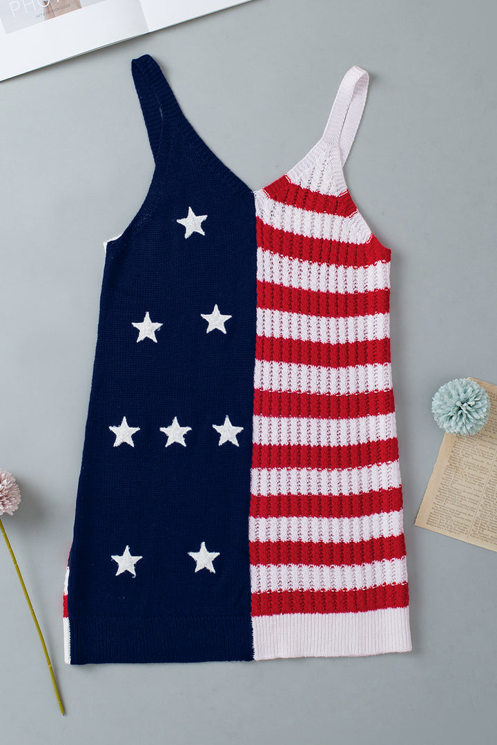 a pair of american flag sweaters on a table