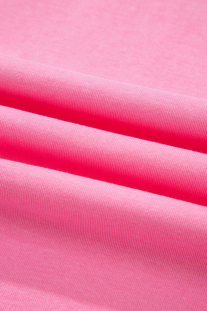 Sachet Pink Slim Ribbed Tank Top and Sweatpants Set