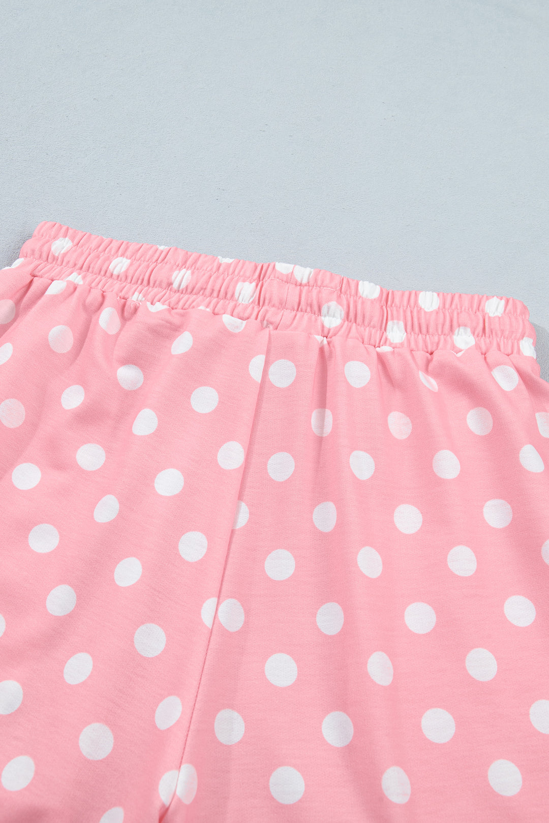 Polka Dot Oversized Top Drawstring Short Set