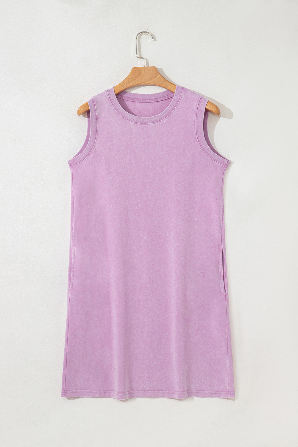 Mineral Wash Tank Mini Dress with Pockets
