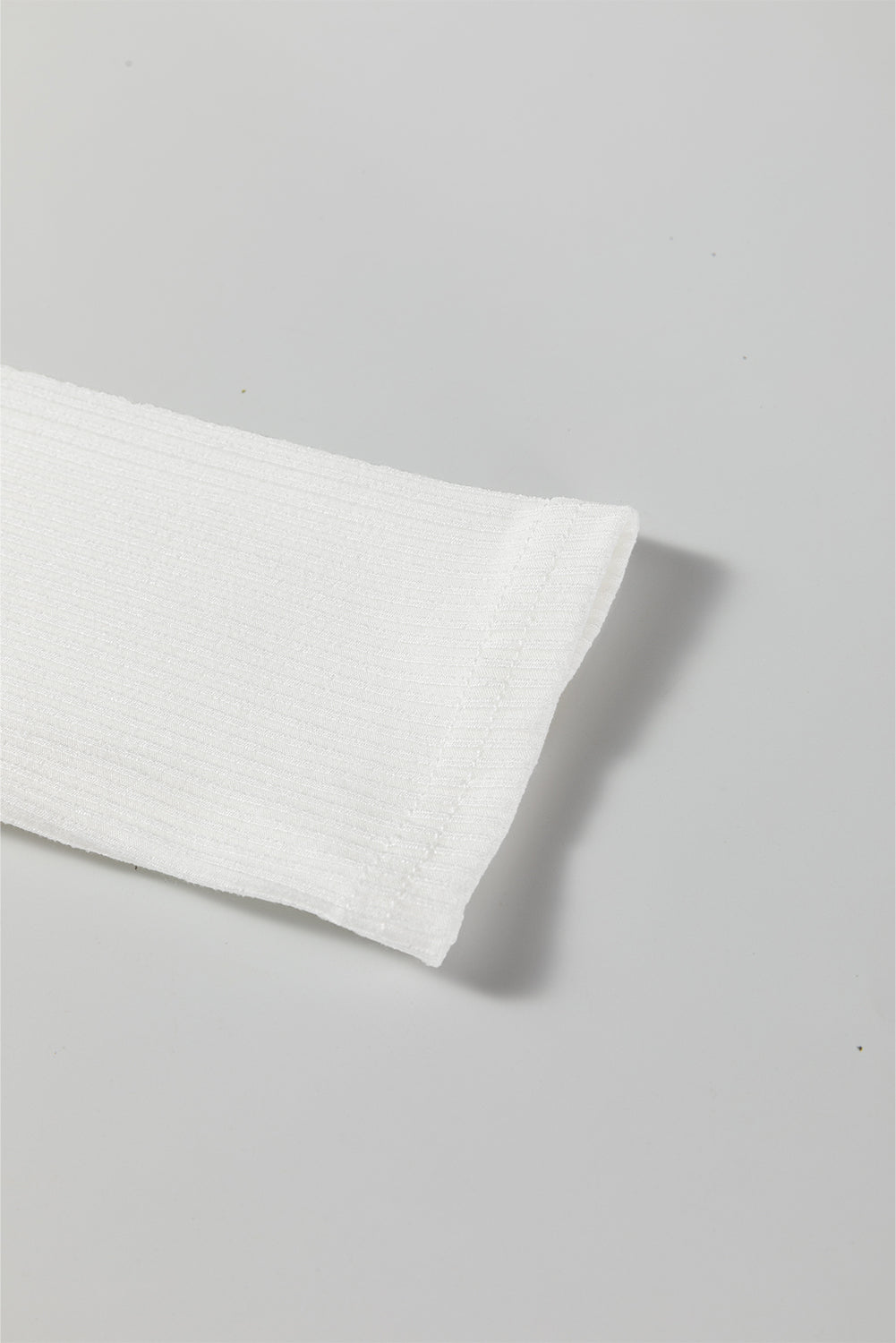 Ribbed Long Sleeve Crew Neck Solid Color Bodysuit