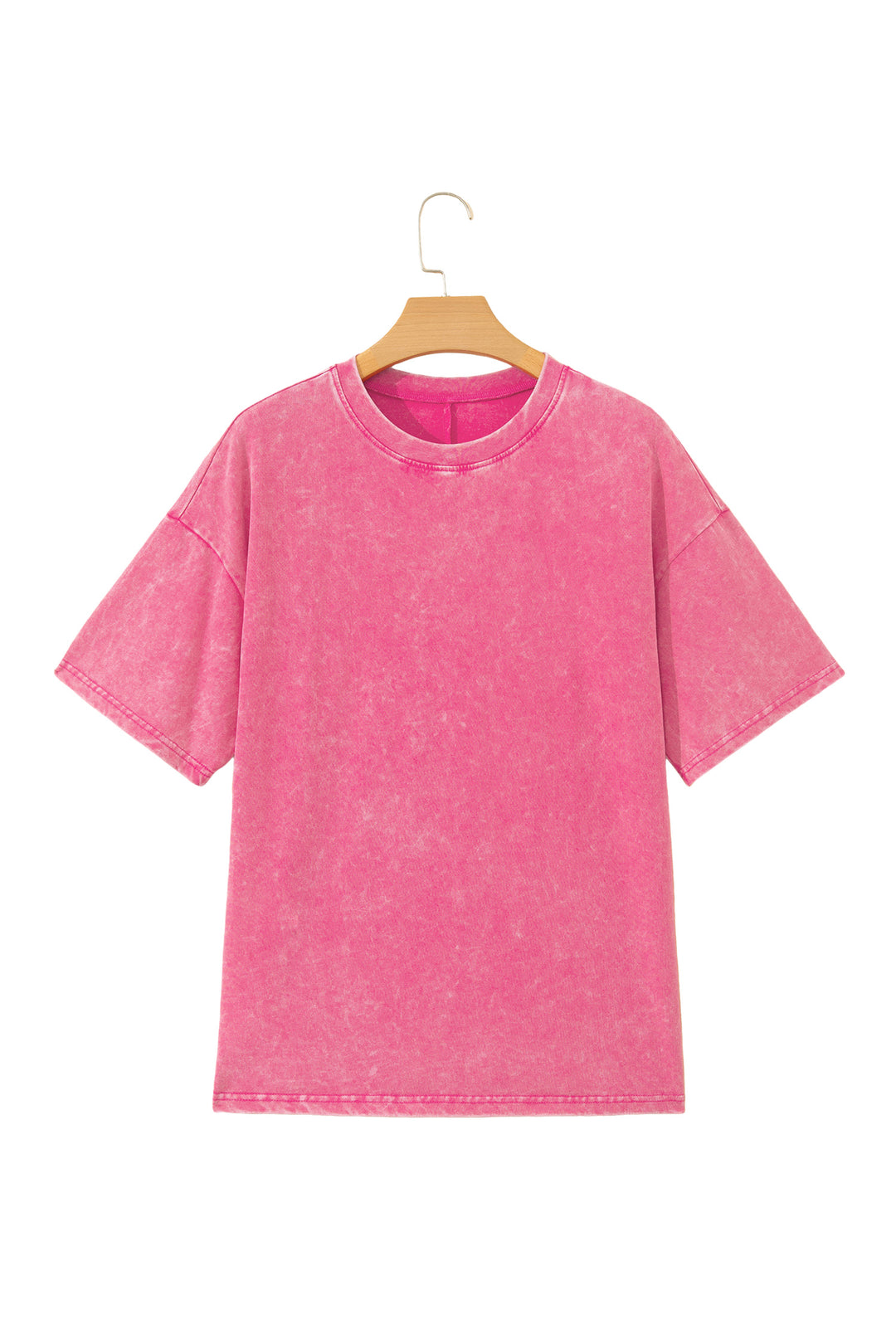 Solid Color Cotton Mineral Washed Oversize Tee