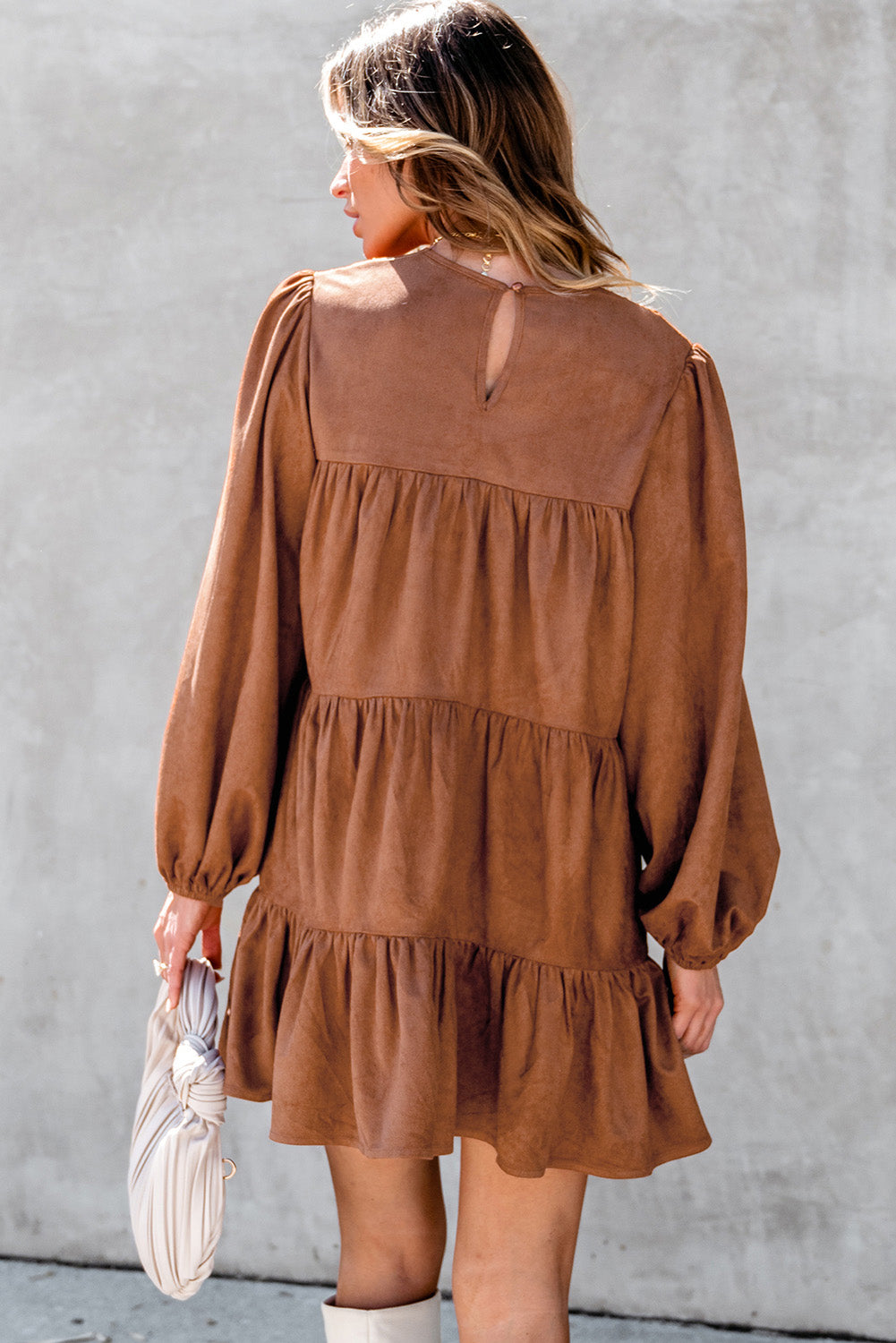 Chestnut Floral Lace Crochet Tiered Ruffled Mini Dress Chestnut / S / 90%Polyester+10%Elastane Chestnut Floral Lace Crochet Tiered Ruffled Mini Dress Chestnut / S / 90%Polyester+10%Elastane