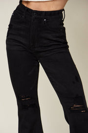 Judy Blue Full Size High Waist Distressed Flare Jeans -
