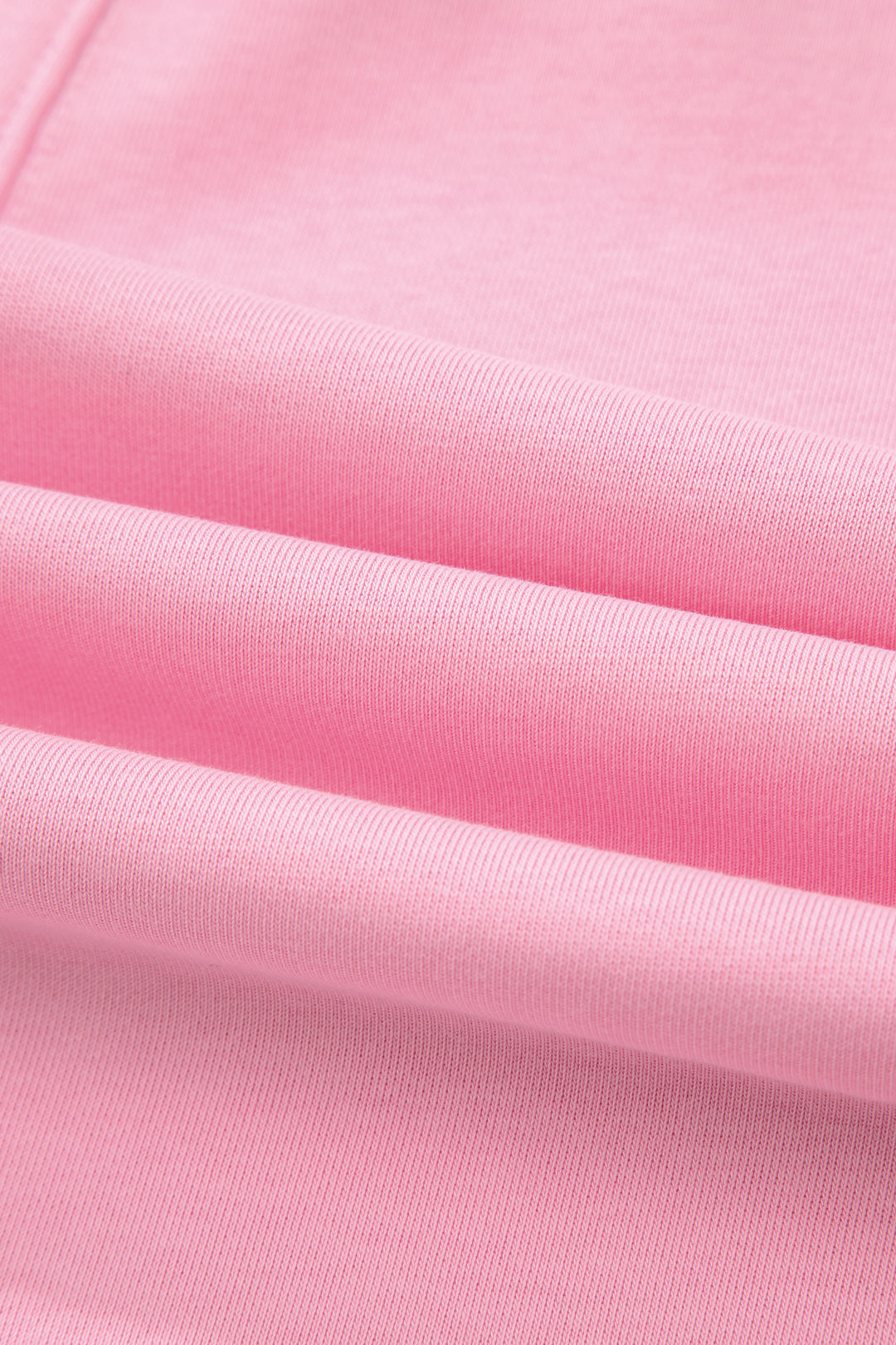 Pink Solid Color Raw Edge Half Sleeve Pocketed Loose Romper