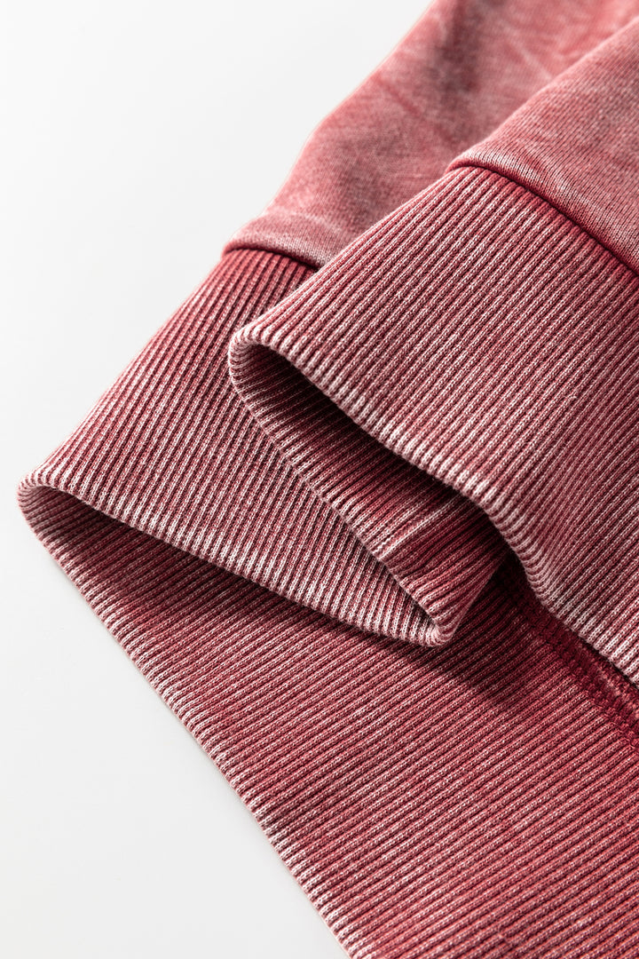 saved by grace Letter Embroidery Mineral Wash Loose Sweatshirt