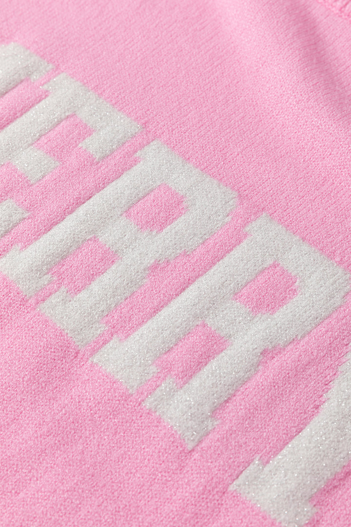 MERRY Letter Pattern Christmas Raglan Sleeve Sweater