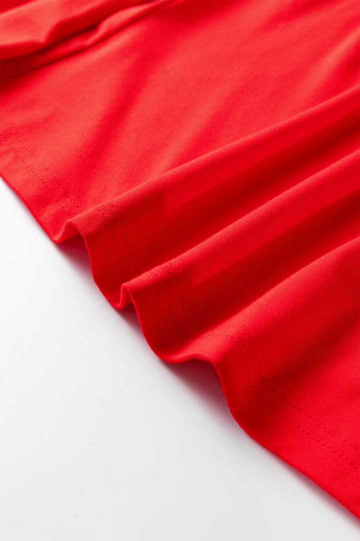 Foldover Off Shoulder Long Sleeve Slim Top