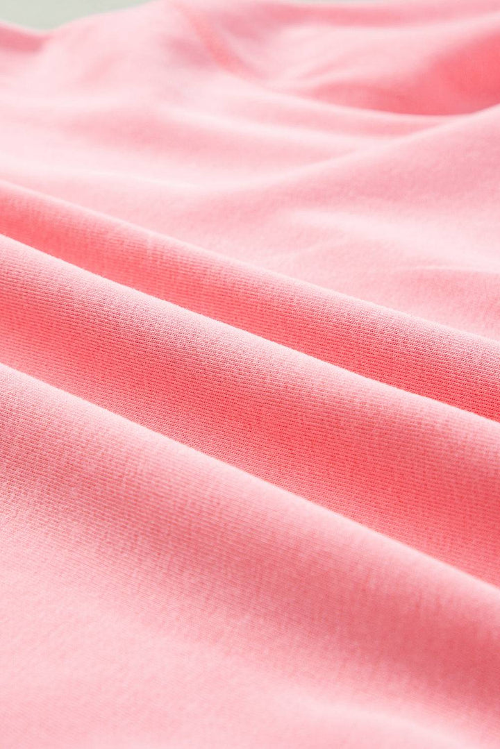 a close up view of a pink fabric