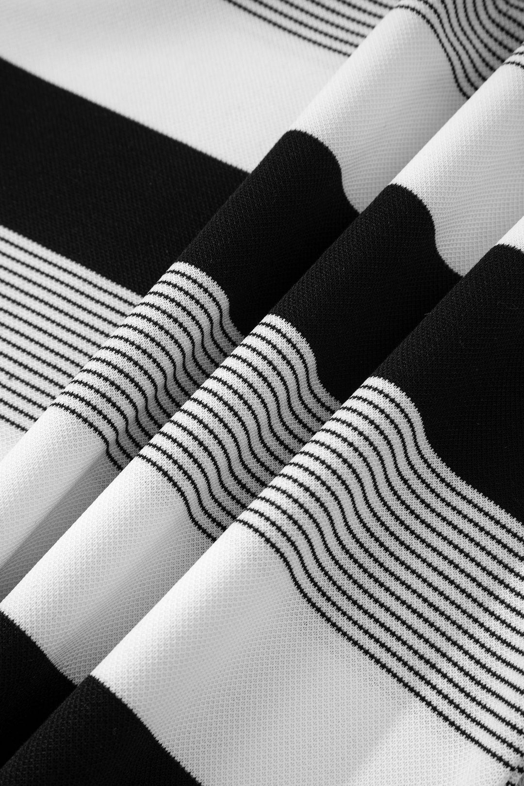 Stripe Mixed Print Crew Neck Cap Sleeve T Shirt