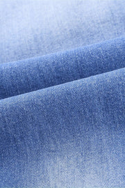 a close up of a blue denim fabric