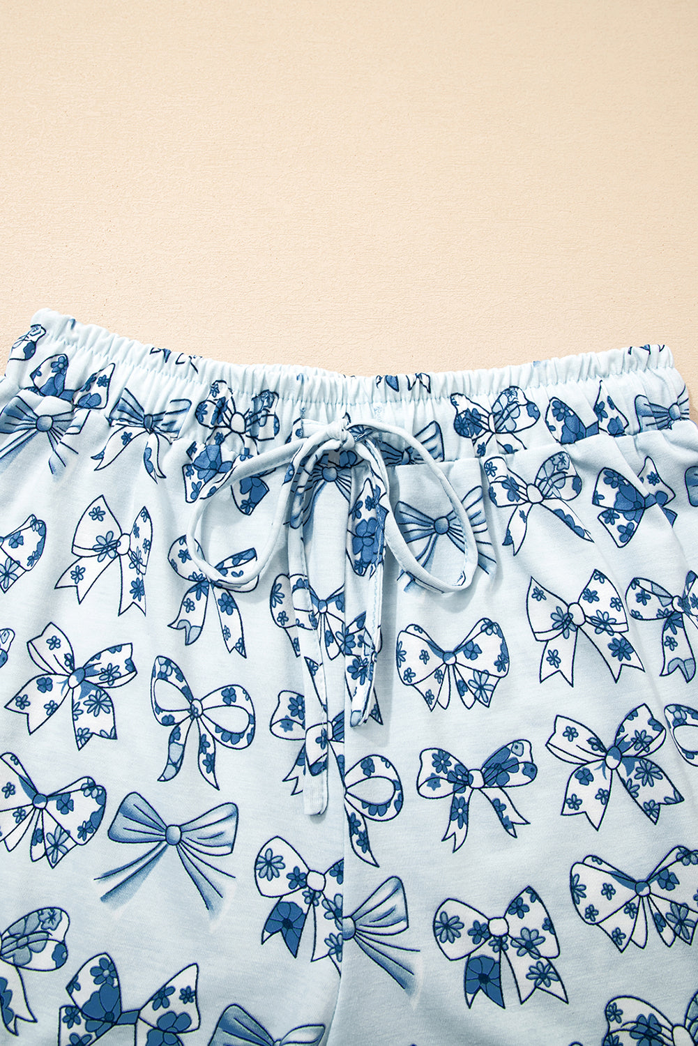 Bow Print Short Pajama Set