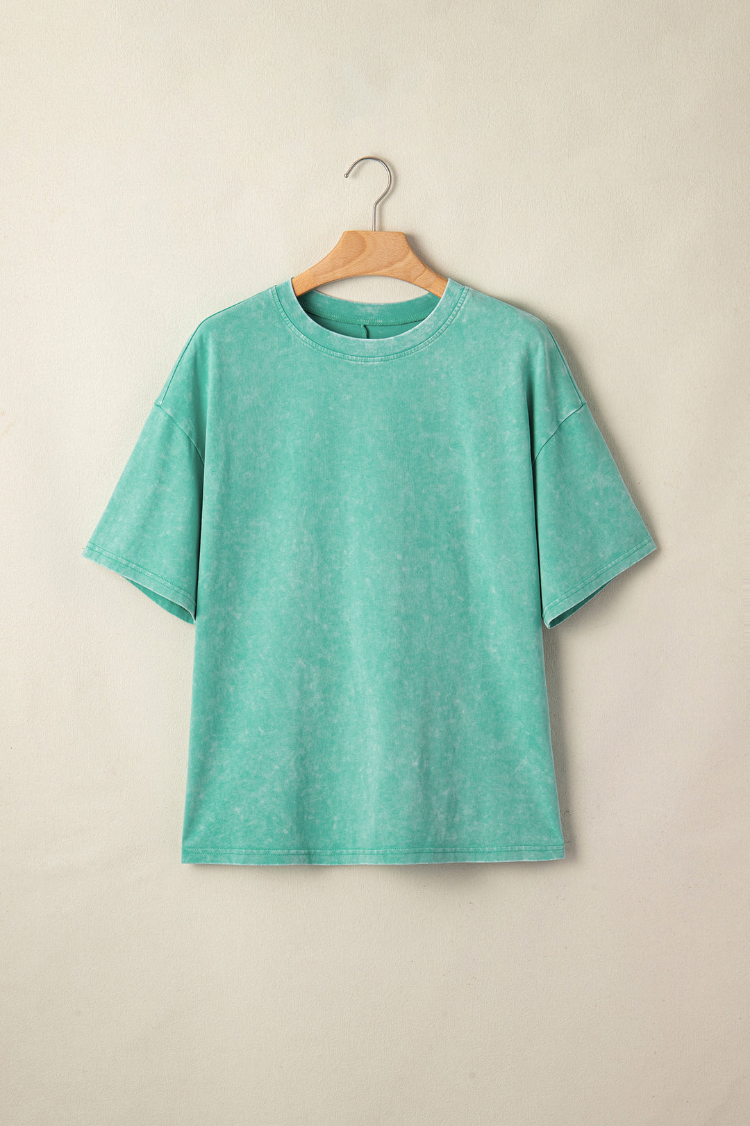 Solid Color Cotton Mineral Washed Oversize Tee