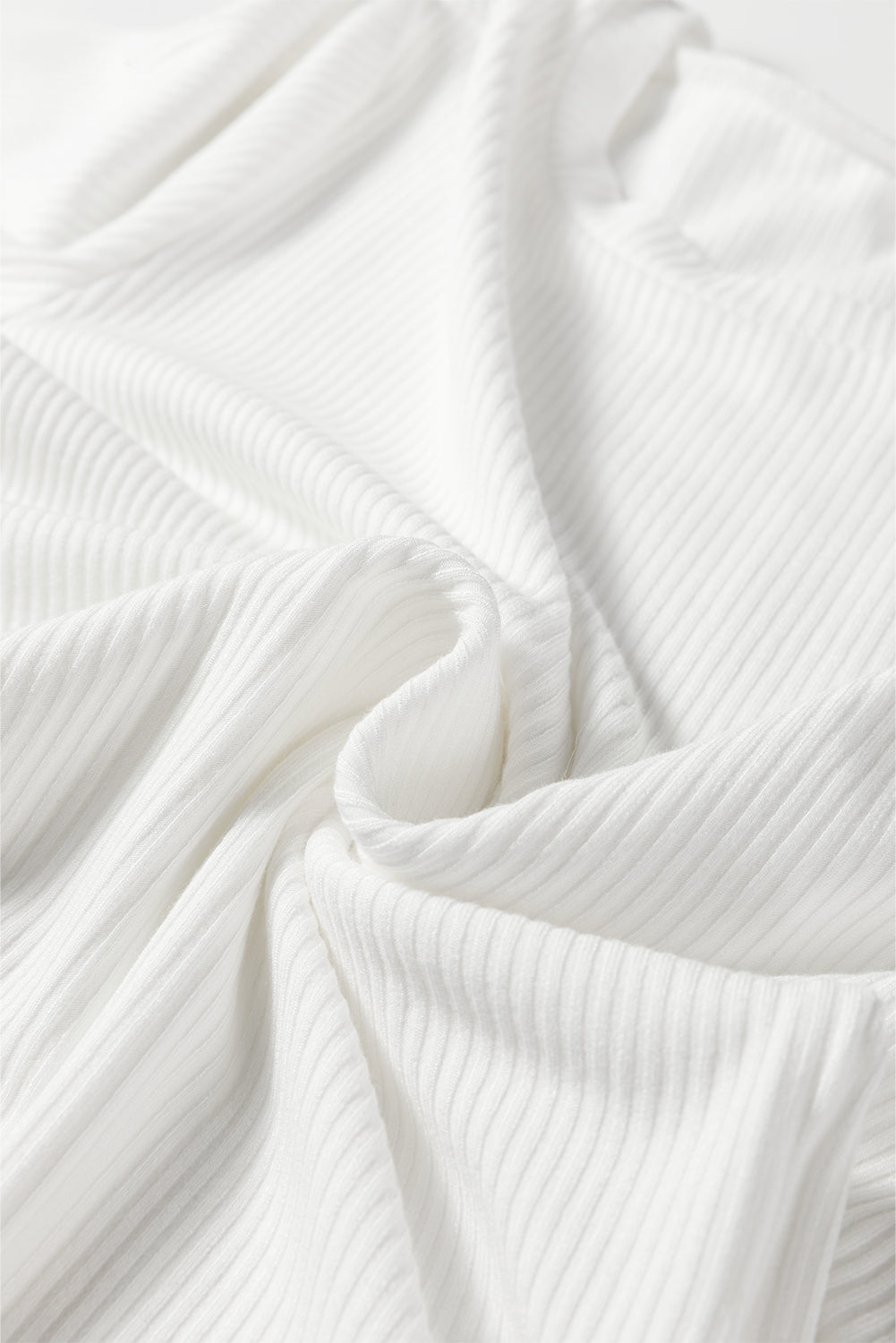 Ribbed Long Sleeve Crew Neck Solid Color Bodysuit